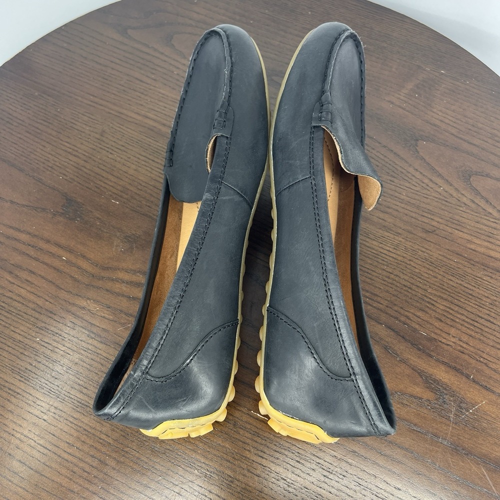 Born Axona Loafer Shoes Women's 9.5M‎ Black Leather Driving Mocs Sip On Moc Toe - Picture 5 of 16